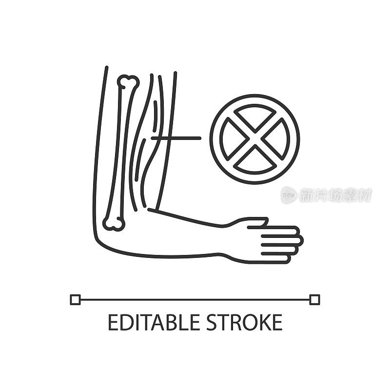 肌肉萎缩线性图标