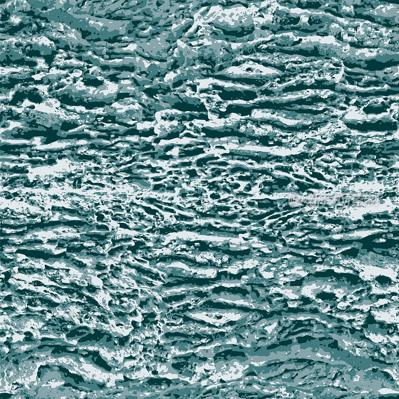 海浪和泡沫的无缝图案