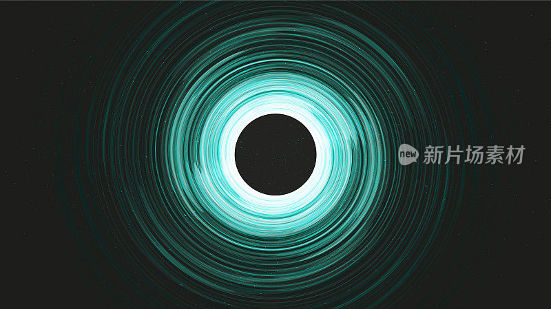 发光的蓝色螺旋黑洞星系背景与银河系螺旋，宇宙和星空的概念设计，矢量