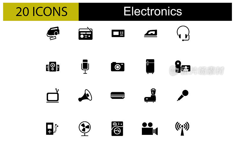20电子图标矢量集