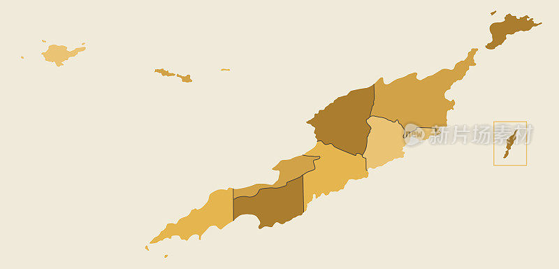 安圭拉地区高详细地图