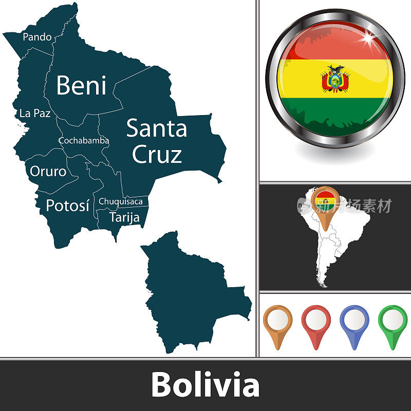 玻利维亚的地图