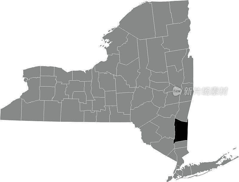 美国纽约达奇斯县的位置地图