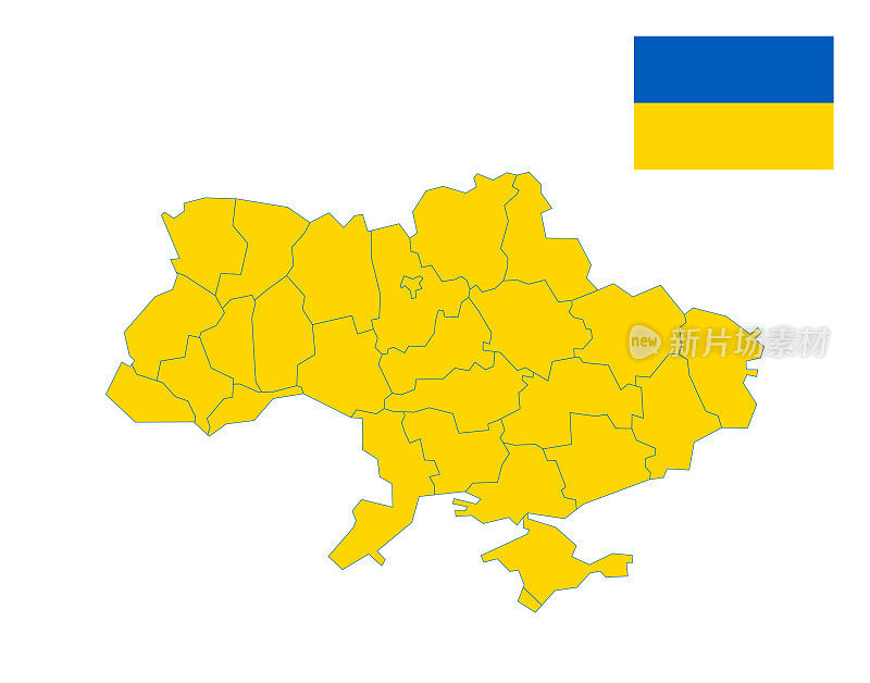 乌克兰地图上有地区或国家