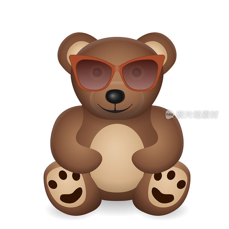 戴墨镜的泰迪熊