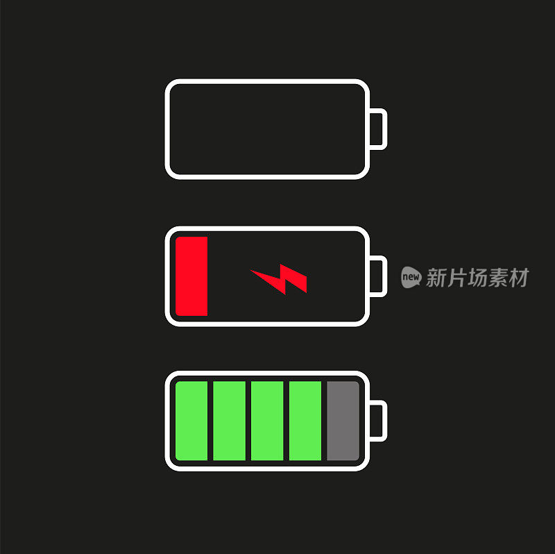 电池充电指示灯图标设置