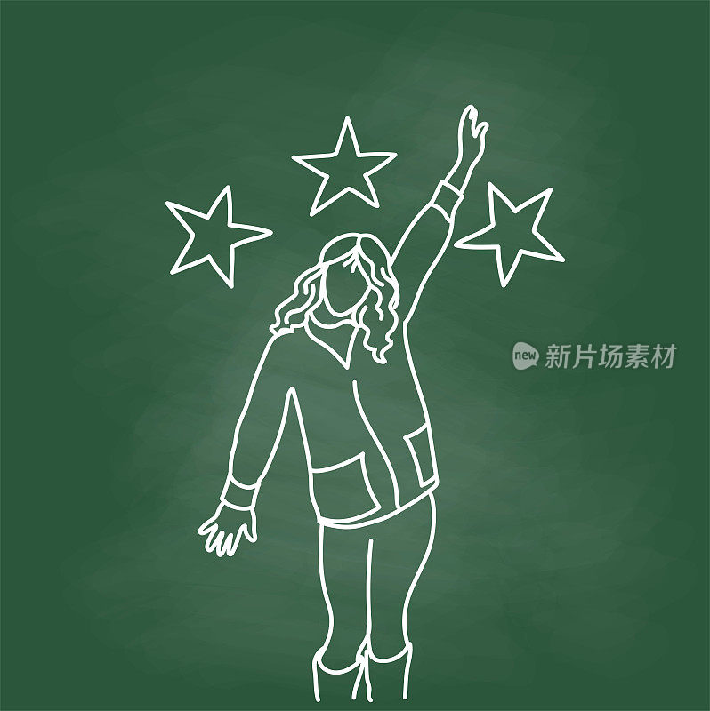 《女人摘星》黑板