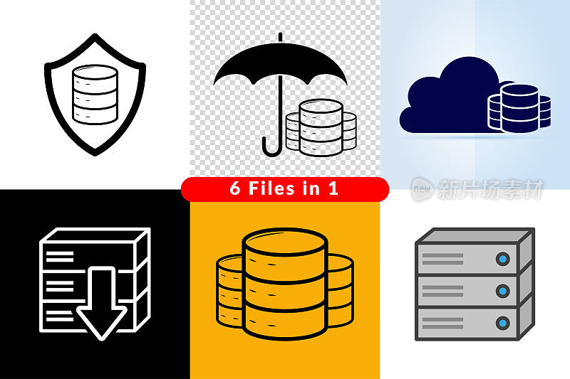 计算机安全图标。