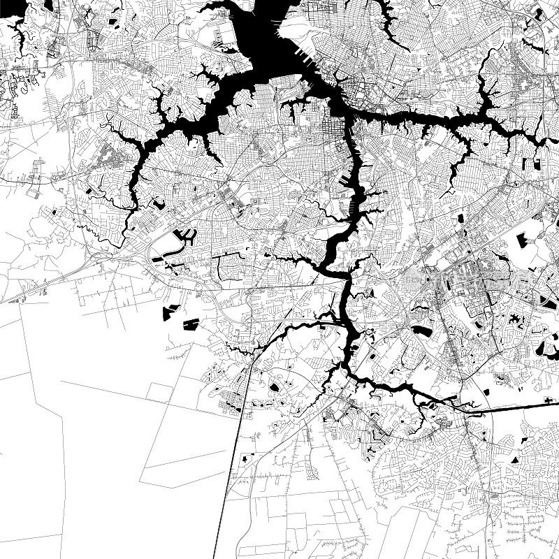 切萨皮克，弗吉尼亚州，美国矢量地图