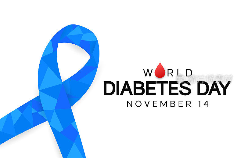 世界糖尿病日背景:11月14日。向量