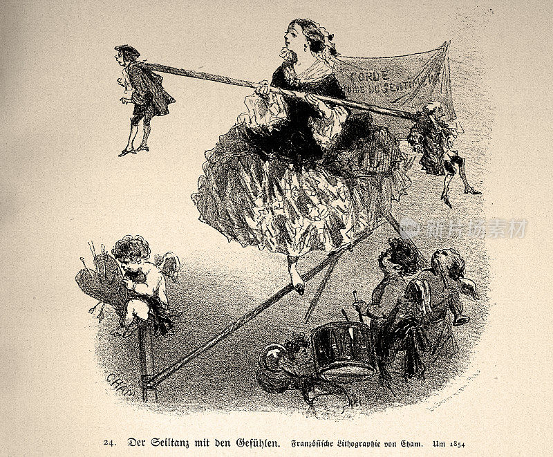 漫画，走爱情钢索的女人，法国，19世纪50年代