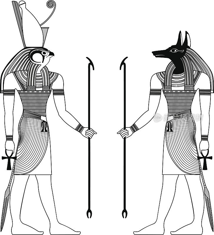 古埃及的象征，古埃及诸神的孤立形象