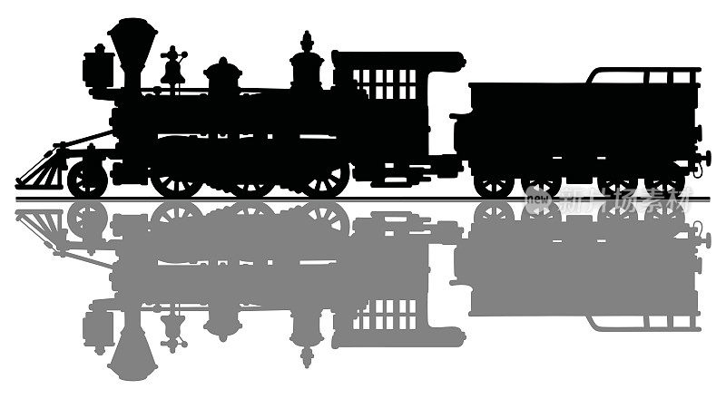 经典美式蒸汽机车