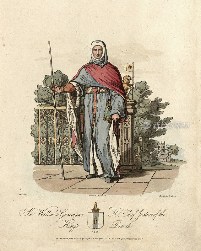 中世纪时尚，威廉・加斯科因爵士，英格兰首席大法官