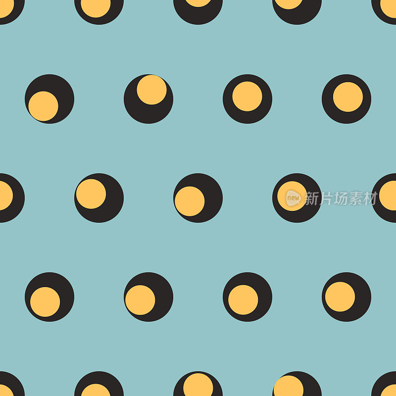 无缝图案彩色圆形几何形状