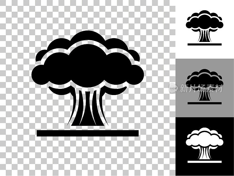 原子爆炸图标上的棋盘透明背景