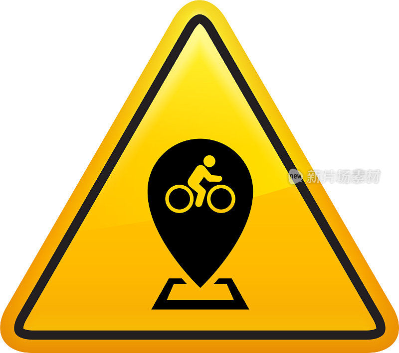 自行车路径地图指针图标