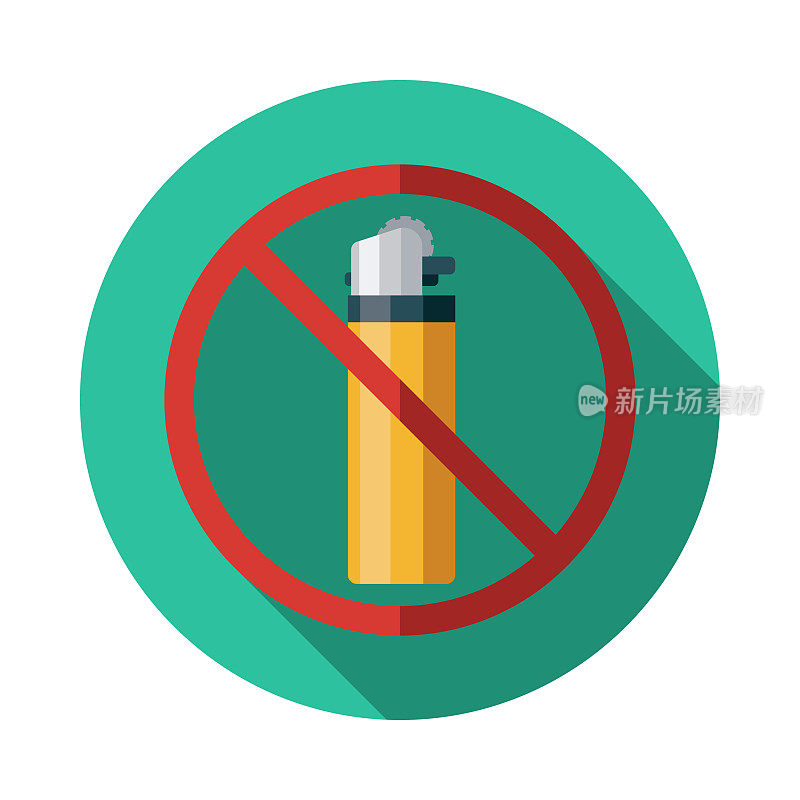 打火机一次性塑料禁令图标