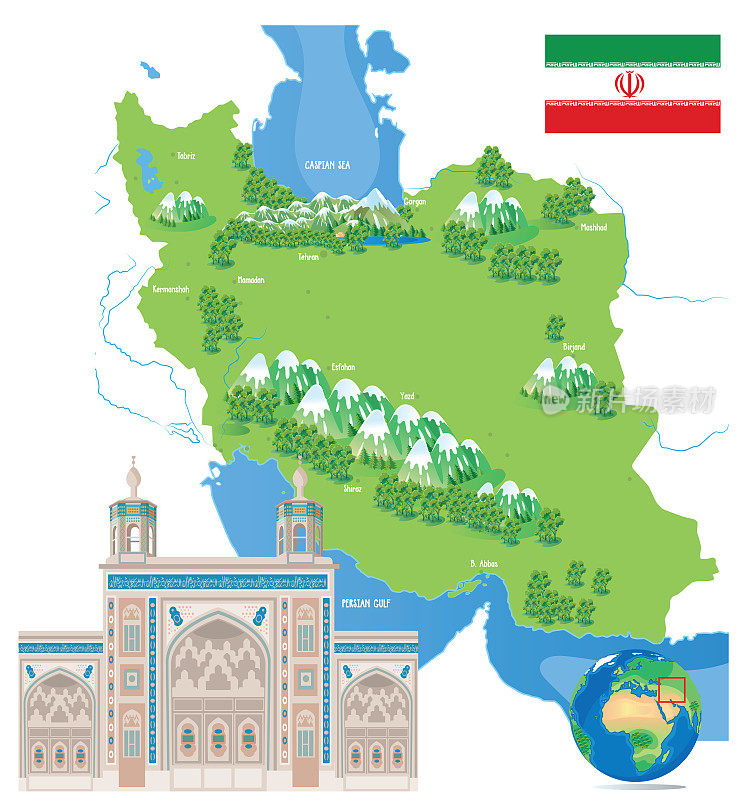 伊朗的地图