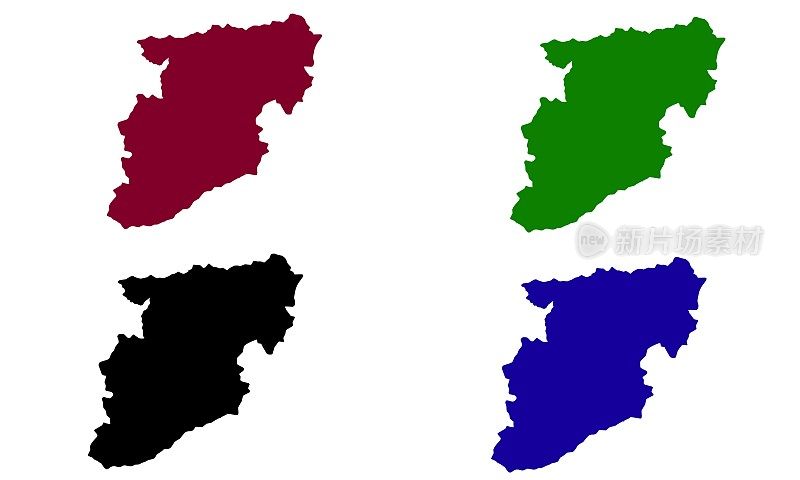 葡萄牙的维苏城市地图剪影