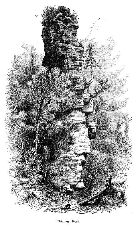 密歇根州麦基诺岛州立公园的烟囱岩