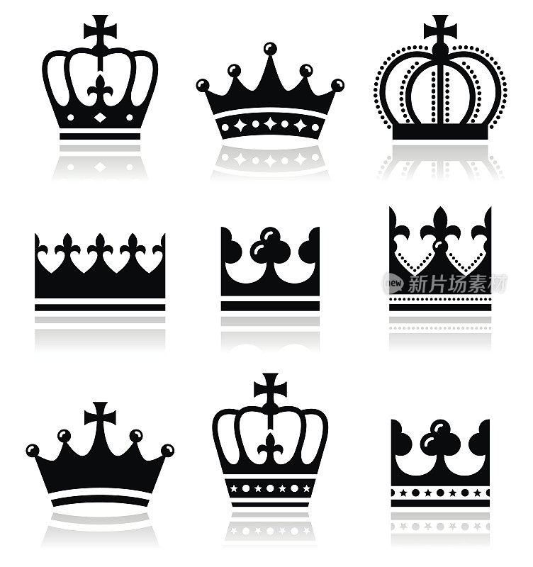 王冠，皇室家族图标集
