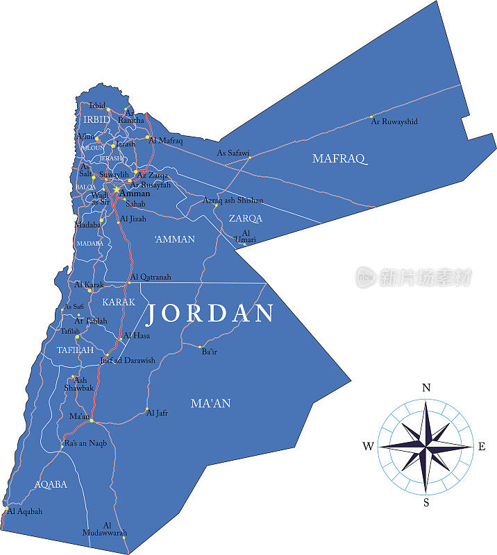 约旦地图
