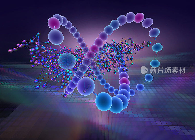 以科学、技术与传播为主题的抽象作品