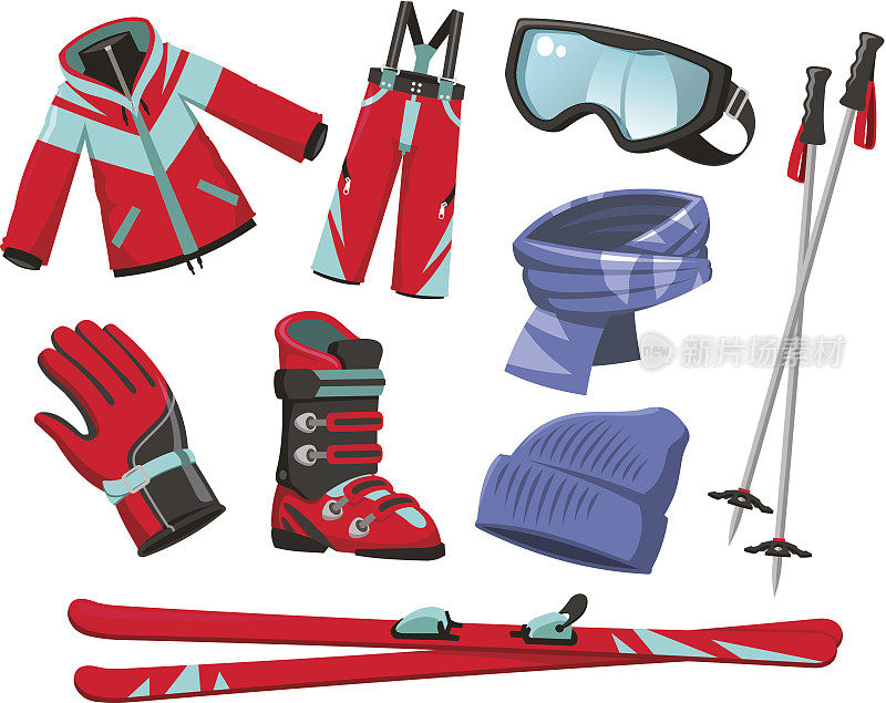 采购产品滑雪设备运动夹克裤子手套靴子围巾帽子护目镜