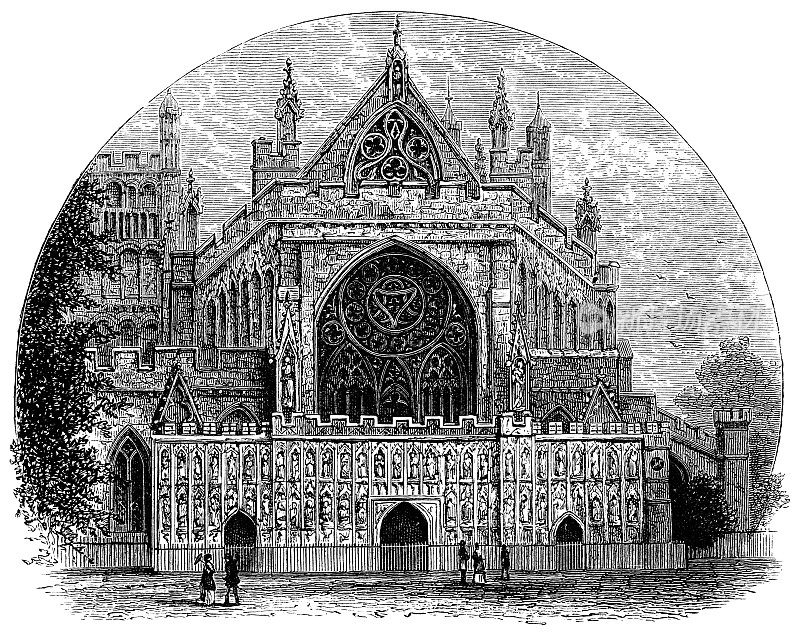 英格兰埃克塞特的圣彼得大教堂――19世纪