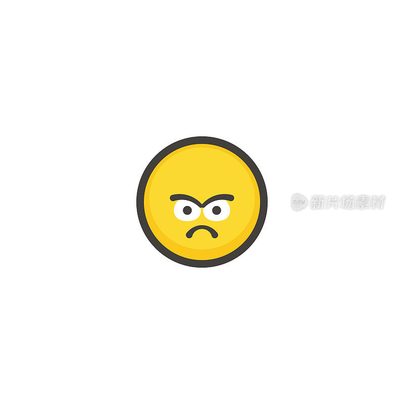 Emoticon平面设计轮廓线