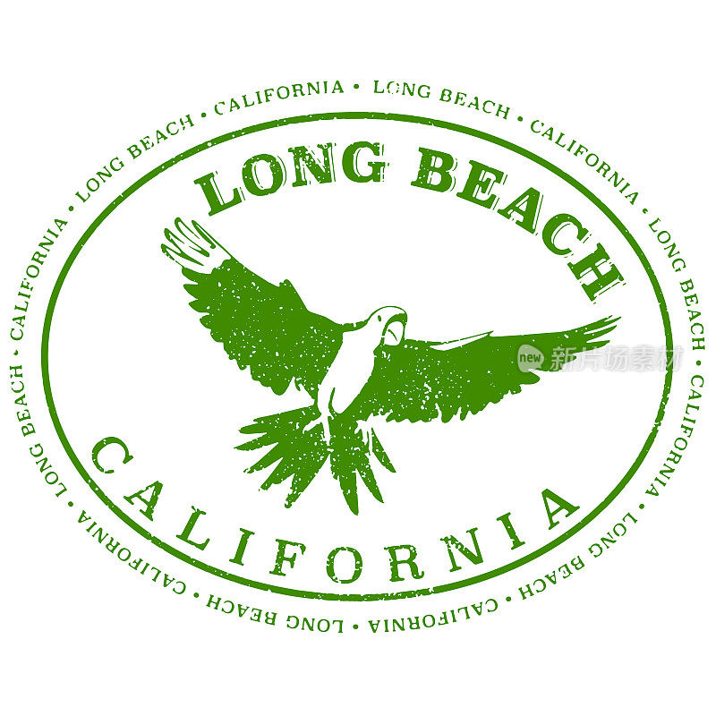 加州长滩长尾鹦鹉邮票