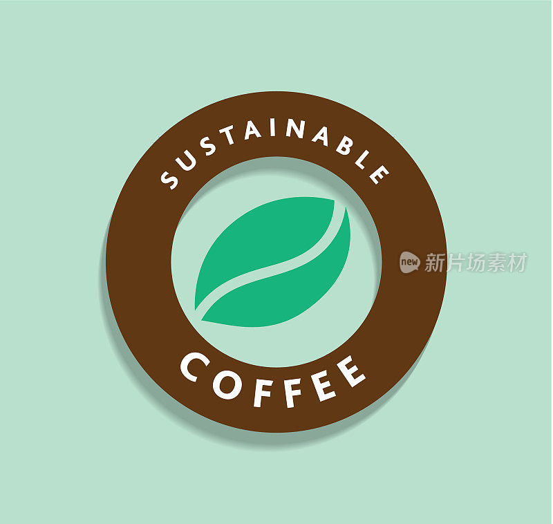 可持续的热带雨林烘焙咖啡标签设计