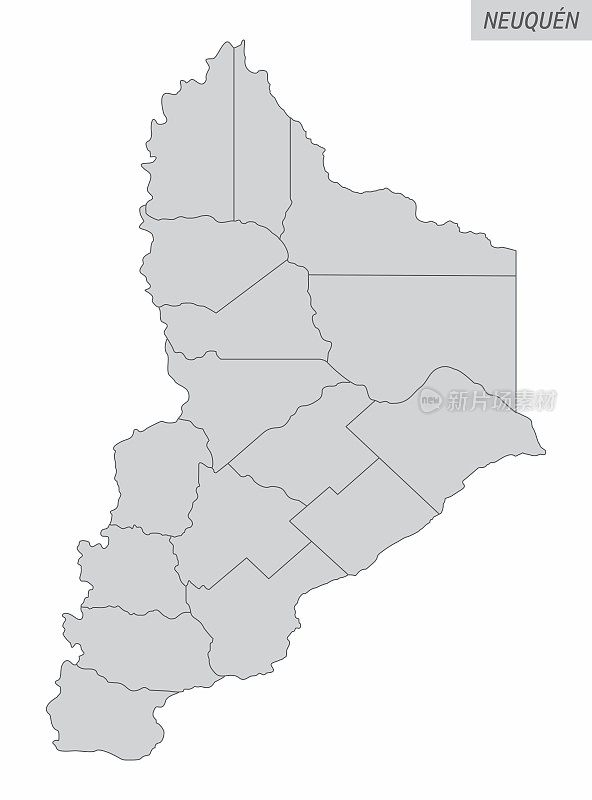 内乌肯省行政地图