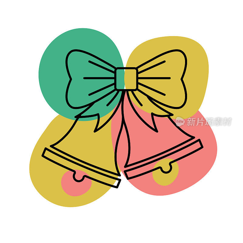 铃铛-圣诞细线图标