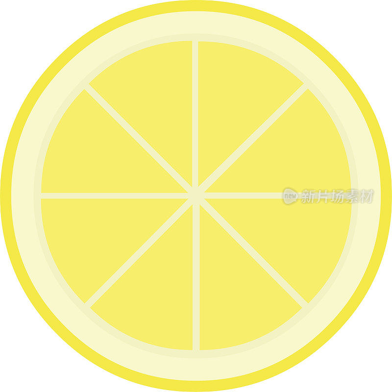 矢量插图一半水果柠檬