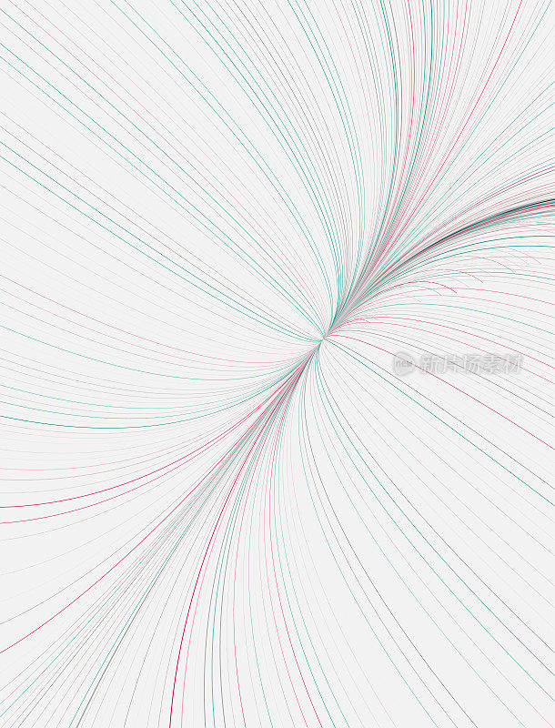 抽象色彩曲线放射状线条装饰图案海报背景