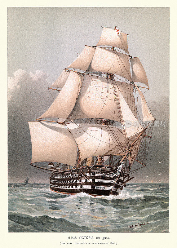 维多利亚号是英国最后一艘木制的一流三甲板船，皇家海军战舰