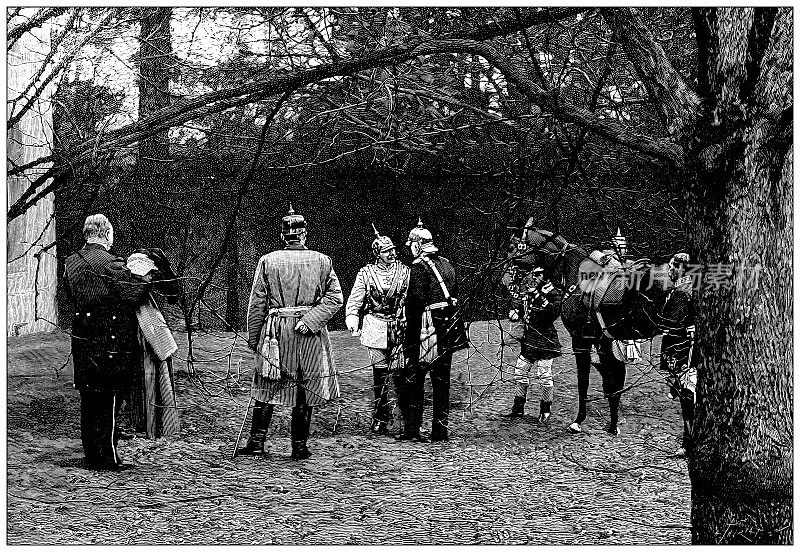 仿古图像:1898年，弗里德里希鲁，奥托・冯・俾斯麦和皇帝的生活