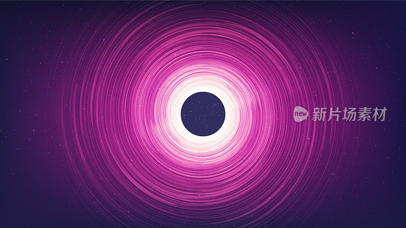 紫色螺旋黑洞星系背景与银河系螺旋，宇宙和星空的概念设计，矢量