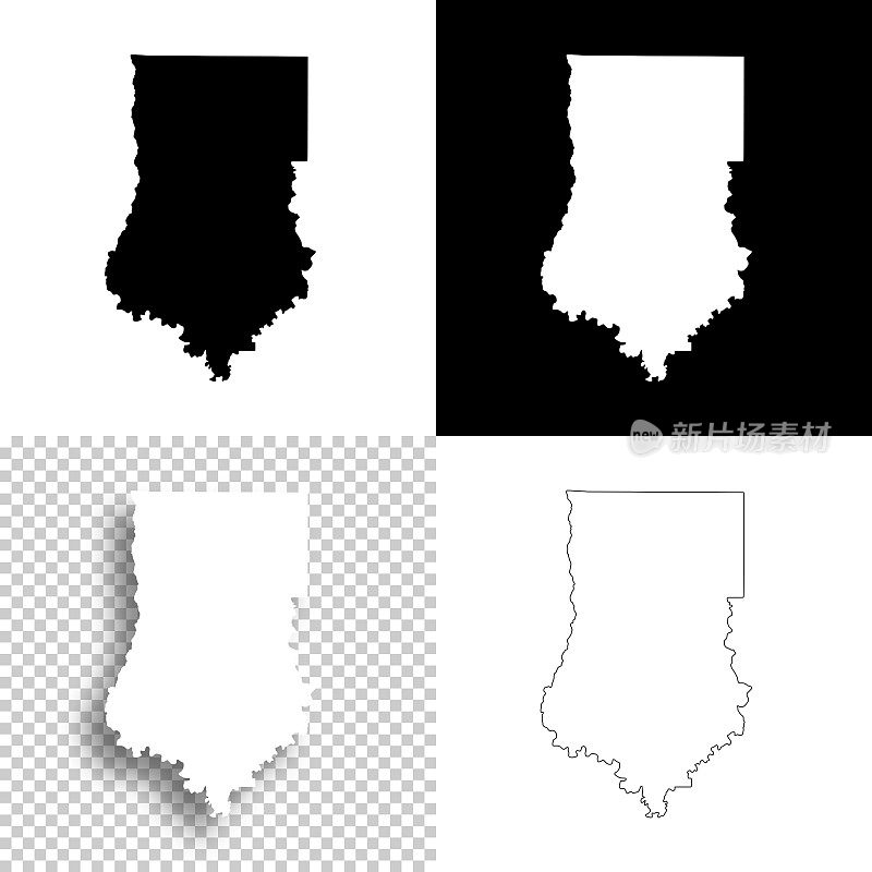 布拉德利县，阿肯色州。设计地图。空白，白色和黑色背景