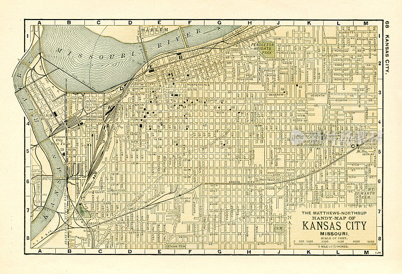 1898年堪萨斯城地图