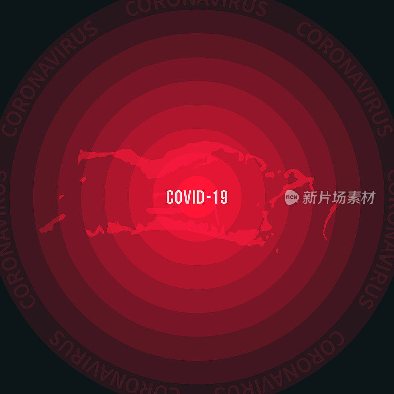 巴尔米拉环礁与COVID-19传播地图。冠状病毒爆发