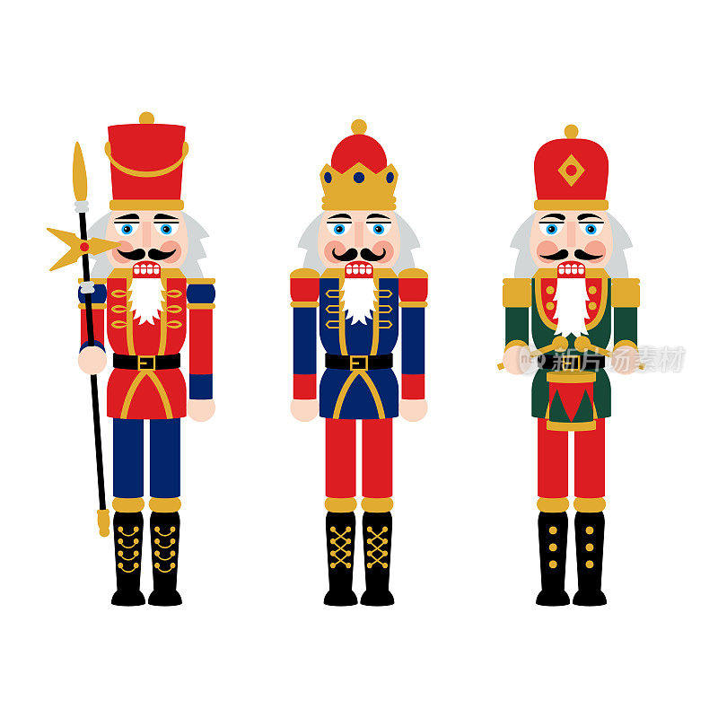 圣诞胡桃夹子人物-玩具士兵娃娃装饰