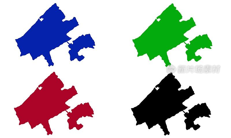 设计轮廓图的城市海牙在荷兰