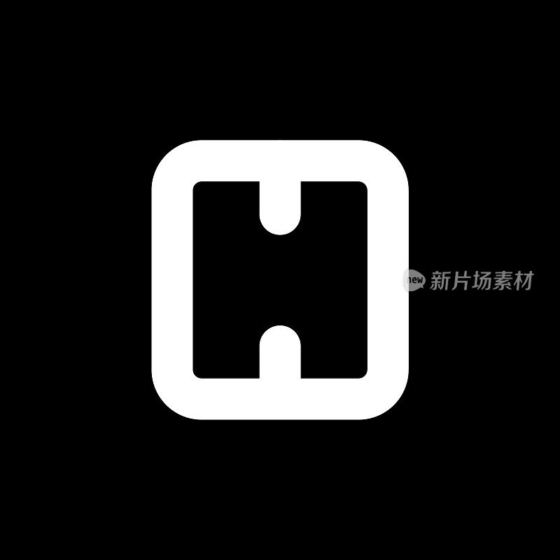 字母H实心标志