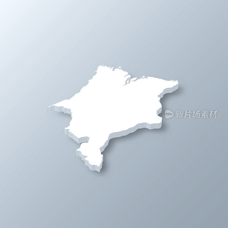 Maranhao三维地图的灰色背景