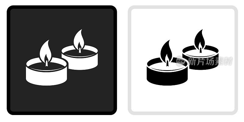 蜡烛火图标在黑色按钮与白色翻转