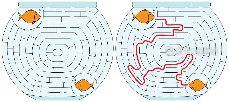简单的鱼缸迷宫