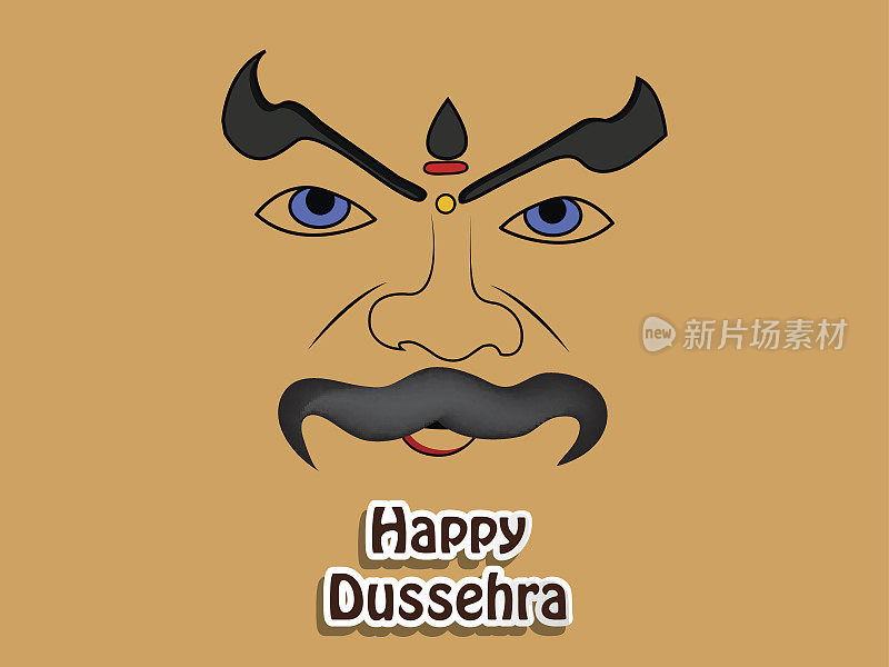 插图的印度节日杜塞赫拉的背景